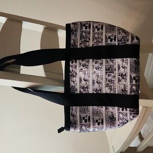 Harveys Seatbelt Disney Couture Comic Strip Black White Bpat Tote Purse